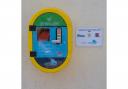 The new defibrillator at Ottery scout hut.