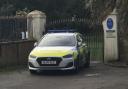 Devon and Cornwall Police car at Blackmore Gardens, Sidmouth