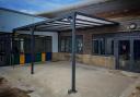 The new shelter at Ottery St Mary Primary School