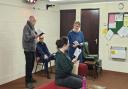 In rehearsal for Murdered to Death