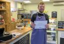 Josh with his food hygiene certificate