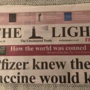 The copy of The Light conspiracy newspaper that was pushed through letterboxes in Sidmouth