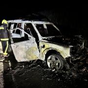 Vehicle fire on Chineway Road, Ottery St Mary