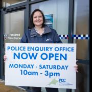 Alison Hernandez at Penzance Police Enquiry Office