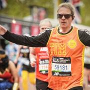 Tim Reardon finishing the London Marathon