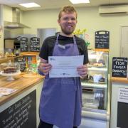 Josh with his food hygiene certificate