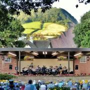 Sidmouth Town Band performing in Connaught Gardens