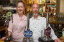 New Railway Inn owners Paul Greenhead and Beth Cowley. Ref mhh 21 18TI 3915. Picture: Terry Ife