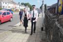 Police and Crime Commissioner Alison Hernandez and Chief Constable Shaun Sawyer in Keyham, Plymouth, the morning after the shooting