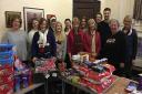 shs Sid Valley Food Bank volunteers (pictured at Christmas with food hampers for familes in need)
