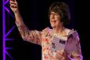 Pam Ayres performs at the Ham Marquee. Ref shs 30-16SH 3391. Picture: Simon Horn.