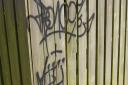 Graffiti at the Stowford Community Centre. Ref shs 17-16AW 4857. Picture: Alex Walton