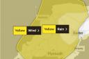 The rain warning is in place from 6am tomorrow until 6pm. Picture: Met Office