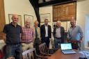 Dave Bramley (CAPS lead) with town councillors, other local partners and MP Simon Jupp last summer