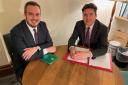 Simon Jupp MP meeting with the Rail Minister Huw Merriman MP.