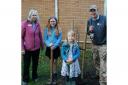 Sidmouth Library, schoolchildren and Sidmouth Biodiversity group planted the tree.