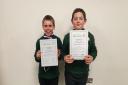 Dexter and Jesse with their scout awards