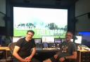 Paul Tully (left) in the sound studio (Wounded Buffalo) in Bristol working on the sound post production