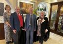 Professor Brian Golding, third from left, with members of East Devon Luncheon Club