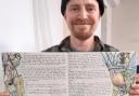 Alex Boon with his nature journal