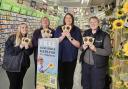 Members of the Otter Garden Centres team ready to give out sunflower seeds