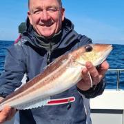 Nick Munday with a potential British record Grey Gurnard of 2lbs 8oz 14dr