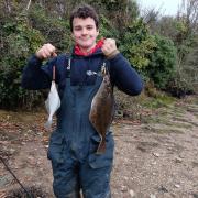 Matt Lavis with a double shot of Flounders