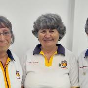 Sidmouth bowlers Zena, Anita and Jan