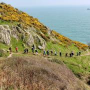 Walkers along the South West Coast Path.