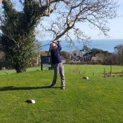 On the tee at Sidmouth GC