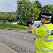 The towns neighbourhood policing team were out catching dangerous drivers on the A3052.