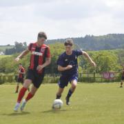 Jake Haggerty in action against Exmouth Town