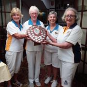Spears Trophy Winners, Ottery, with Sidmouth Captain Jill Bishop