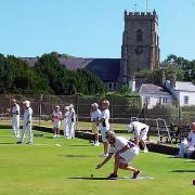Sidmouth Bowlers playing the Victory Bowl