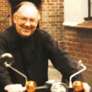 Father Paddy Kilgarriff on his bike