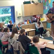 One of the workshops where children worked with Little Seeds music to create the songs