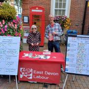 East Devon Labour Party members with their stall