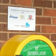 The Defibrillator outside Sidmouth Sailing Club.