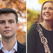 Oboist Hannah Condliffe is principal oboist and Mark Rogers, a prize winning American pianist