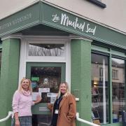 Andie Milne of Oasis Cafe and Tracy Tipton from  Sidmouth School Support and WHAT charity,  at the Mustard Seed
