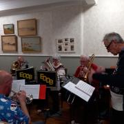 East Devon Daytime Band playing at Sundial Care Home