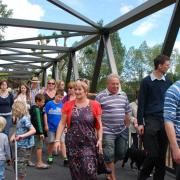 The opening day of the Coleridge Bridge