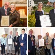 Past Citizens of the Year: clockwise from top left: Graham Whitlock, Lynette Talbot, Angela Thompson and Ian Skinner