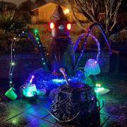Sidmouth Repair Cafe's octopus sculpture for the Winter Lights Festival