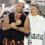Tyson Fury, left, and Oleksandr Usyk (Nick Potts/PA)